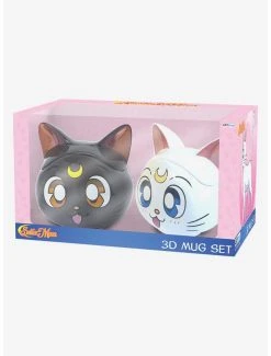 Boxlunch Sailor Moon Luna And Artemis 3D Mug Gift Set