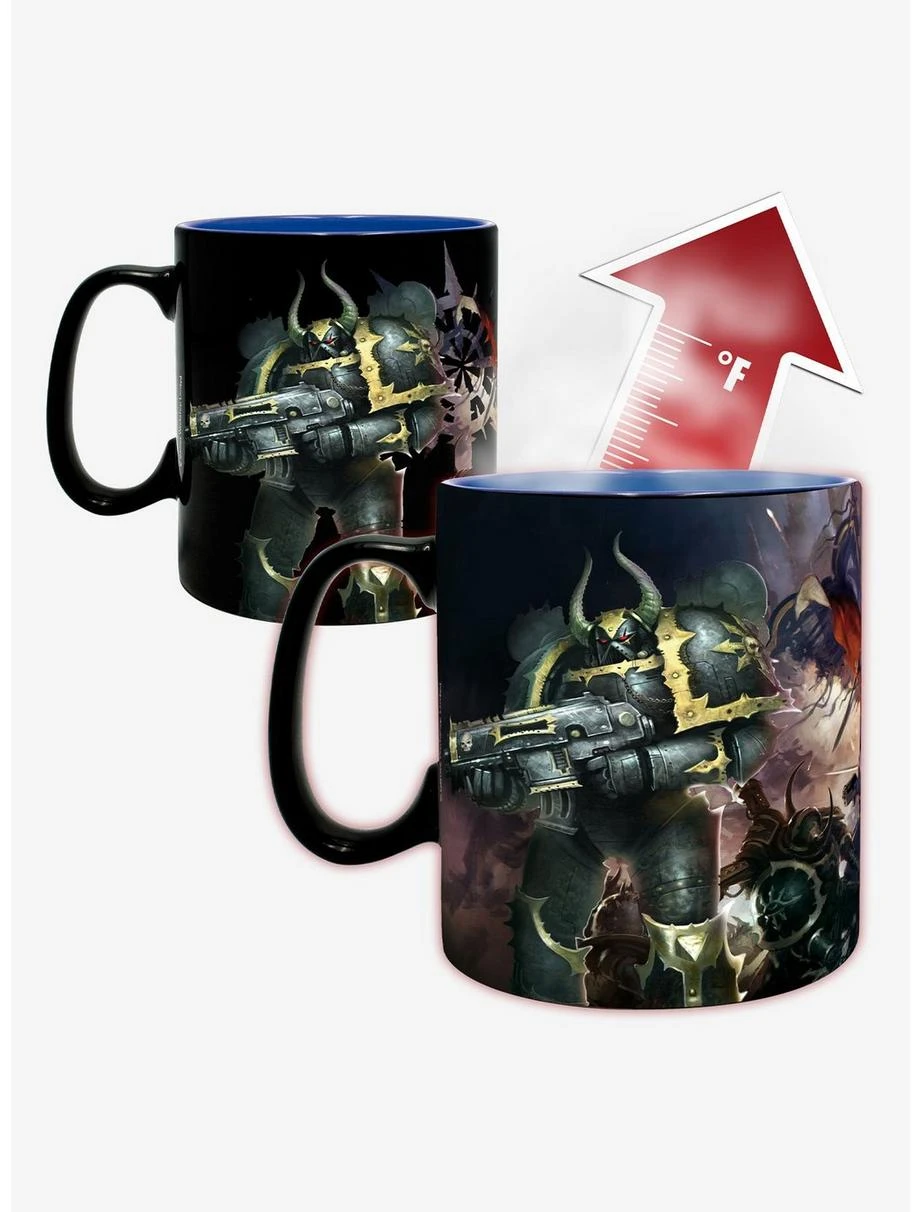 Boxlunch Warhammer 40,000 Ultramarine & Black Legion Magic Mug 3 Boxlunch Warhammer 40,000 Ultramarine & Black Legion Magic Mug - Image 3