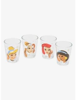 Disney Princesses Minimal Portraits Mini Glass Set - BoxLunch Exclusive