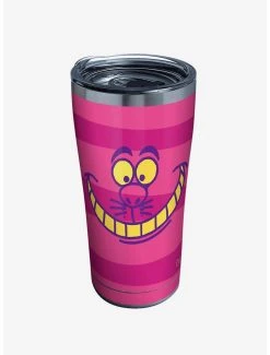 Boxlunch Disney Alice In Wonderland Cheshire Cat Stripe 20oz Stainless Steel Travel Mug