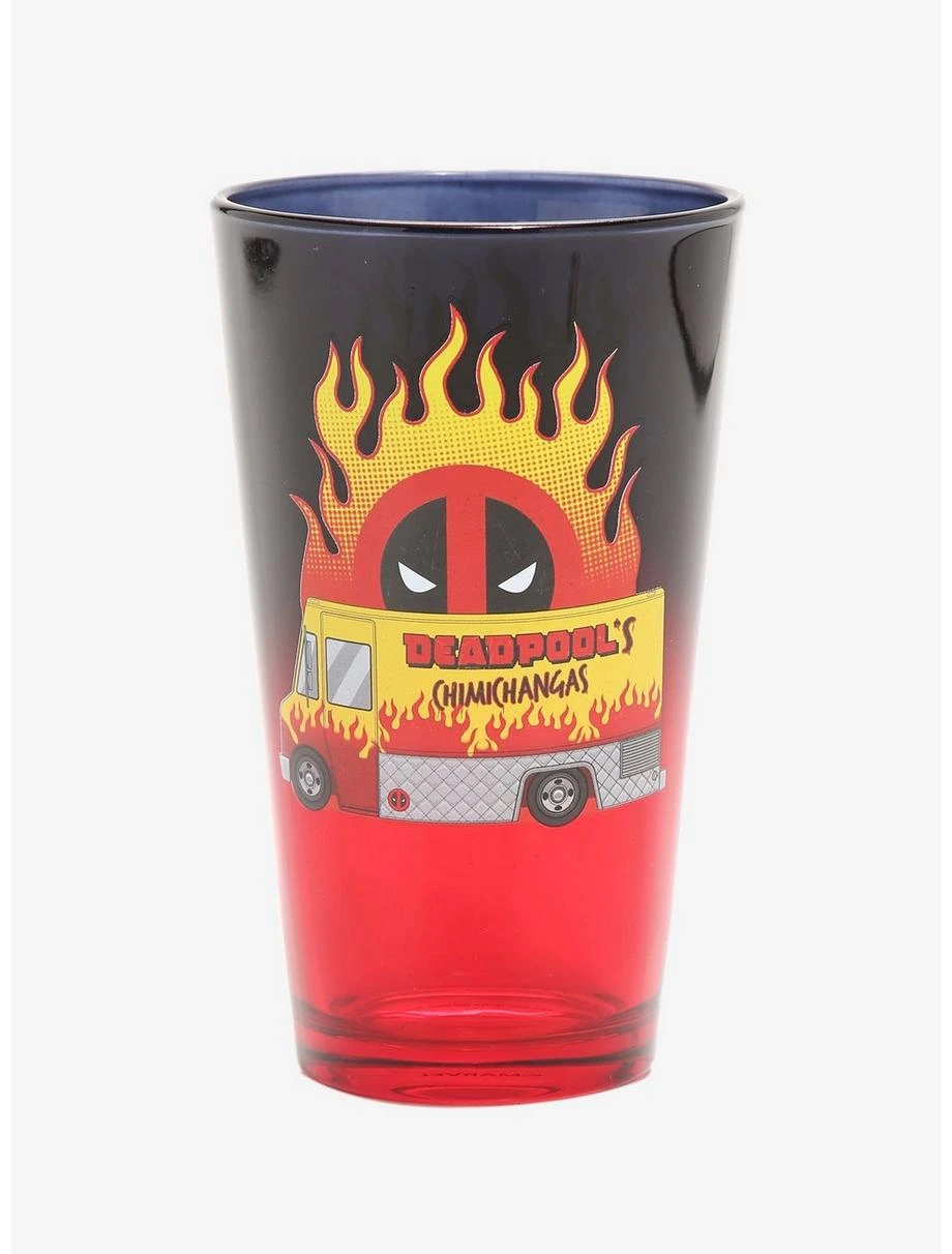 Boxlunch Marvel Deadpool Chimichanga Food Truck Pint Glass