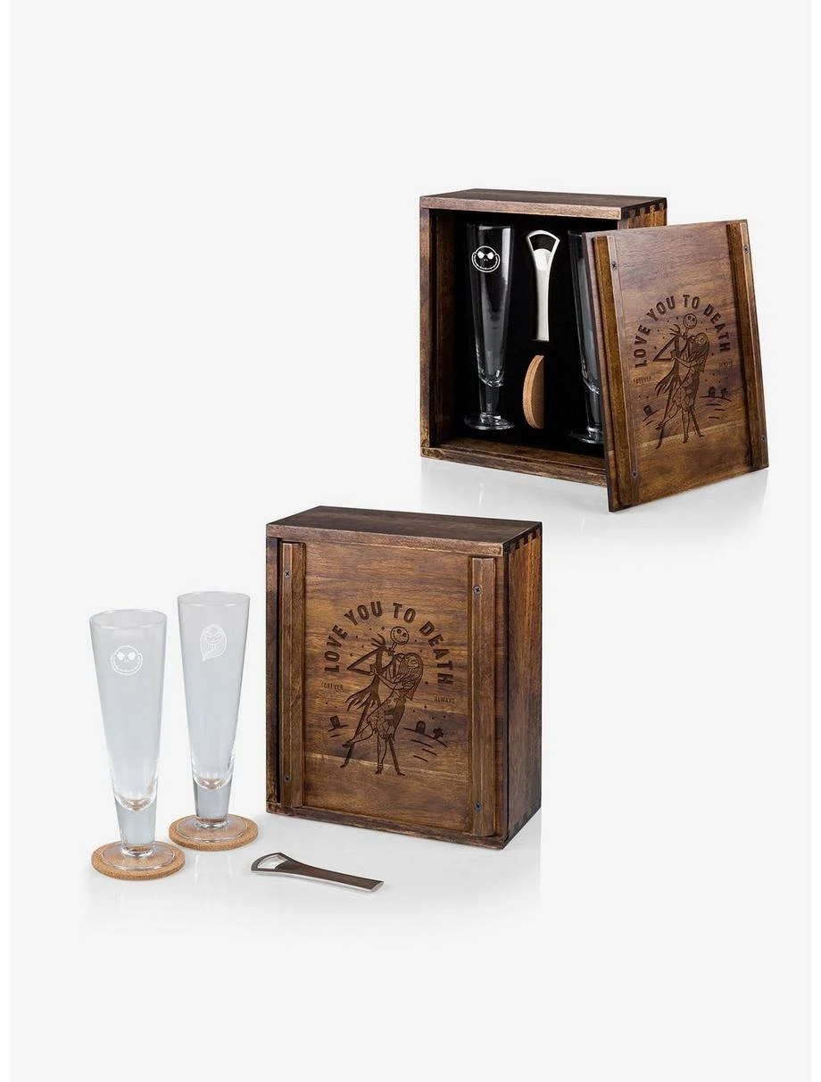Boxlunch The Nightmare Before Christmas Jack And Sally Beverage Glass Set 2 Boxlunch The Nightmare Before Christmas Jack And Sally Beverage Glass Set - Image 2