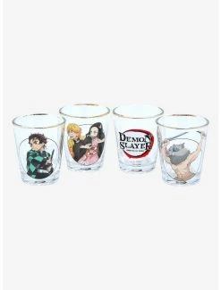 Boxlunch Demon Slayer: Kimetsu No Yaiba Character Portraits Mini Glass Set