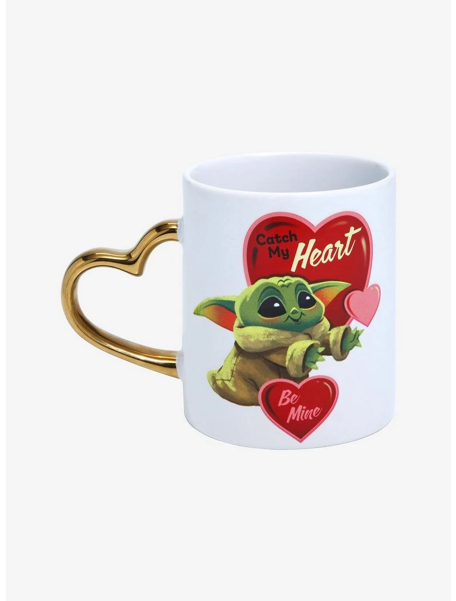 Boxlunch Star Wars The Mandalorian The Child Heart Handle Mug 1 Boxlunch Star Wars The Mandalorian The Child Heart Handle Mug