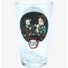 Boxlunch Demon Slayer: Kimetsu No Yaiba Kamado Siblings Circular Portrait Pint Glass