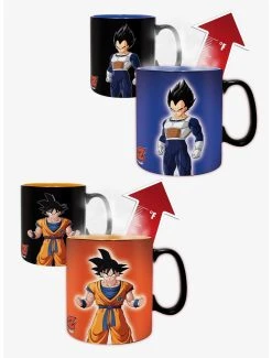 Boxlunch Dragon Ball Z Kakarot Goku And Vegeta Heat Change Mug Bundle