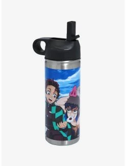 Boxlunch Demon Slayer: Kimetsu No Yaiba Mealtime Group Portrait Water Bottle