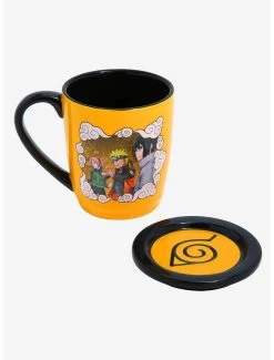Boxlunch Naruto Shippuden Team 7 Group Portrait Mug With Lid