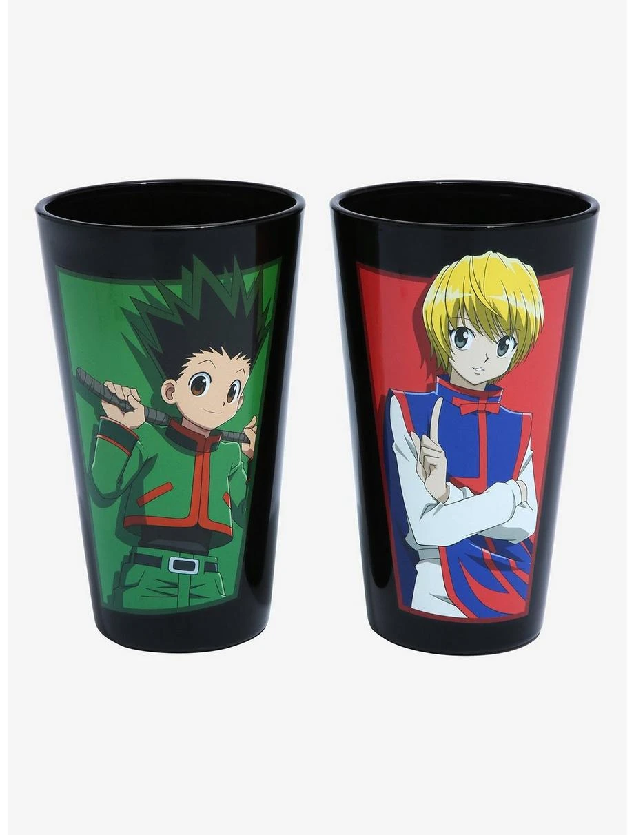 Boxlunch Hunter X Hunter Character Portraits Pint Glass Set 1 Boxlunch Hunter X Hunter Character Portraits Pint Glass Set