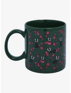 Studio Ghibli Kiki's Delivery Service Jiji Floral Mug - BoxLunch Exclusive