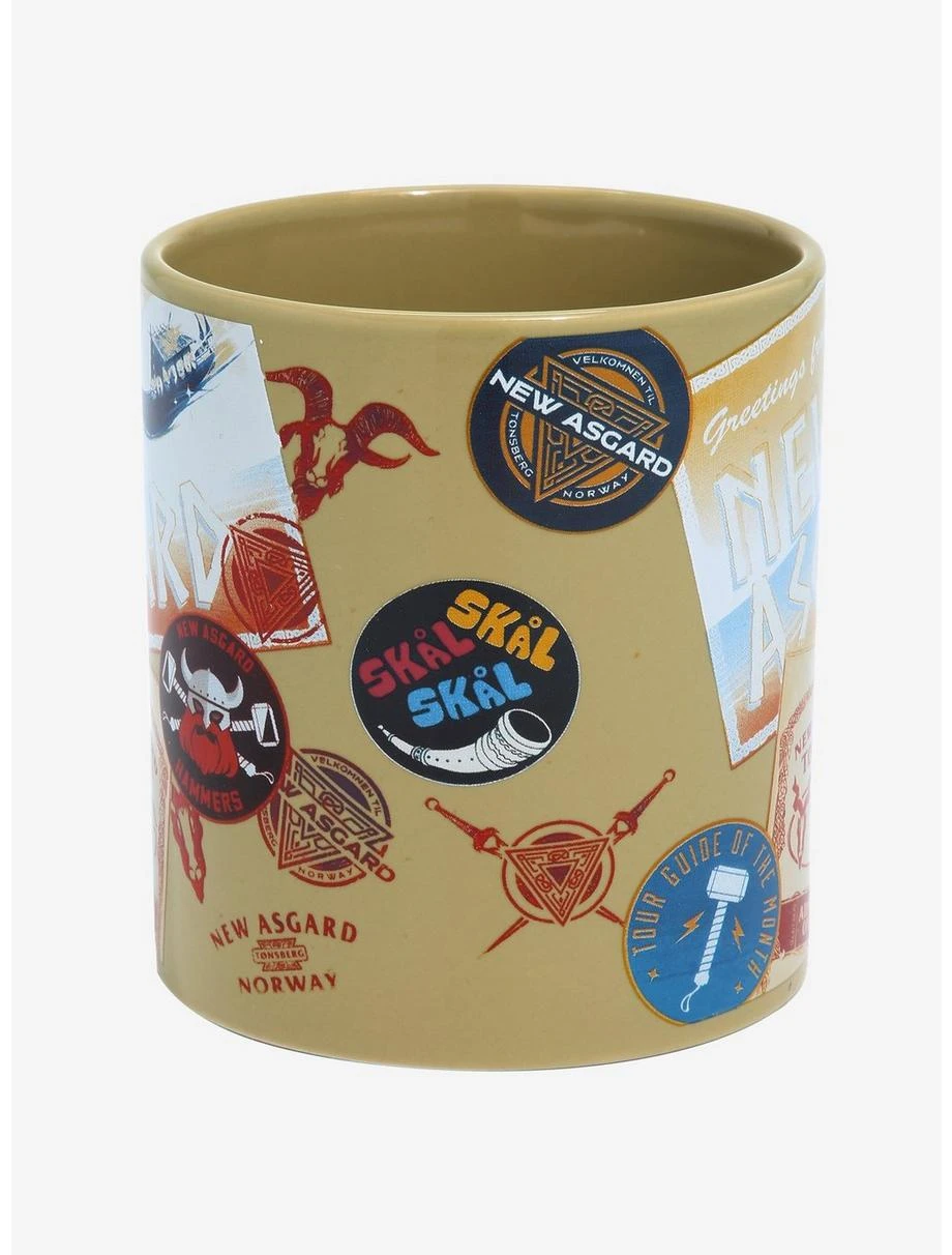 Boxlunch Marvel Thor: Love And Thunder New Asgard Postcard Mug 3 Boxlunch Marvel Thor: Love And Thunder New Asgard Postcard Mug - Image 3