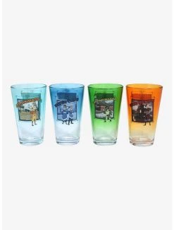 Boxlunch Avatar: The Last Airbender Four Nations Character Portraits Ombre Pint Glass Set