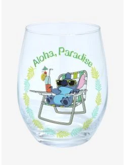 Boxlunch Disney Lilo & Stitch Aloha Paradise Wine Glass