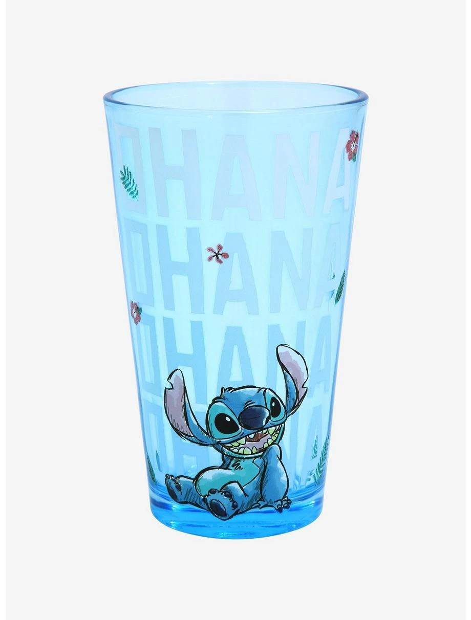 Boxlunch Disney Lilo & Stitch Ohana Pint Glass