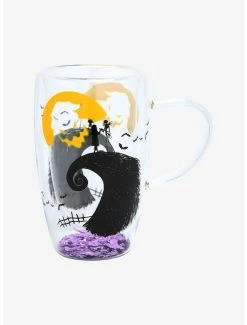 Alternative view of Boxlunch Disney The Nightmare Before Christmas Spiral Hill Glitter Glass Mug