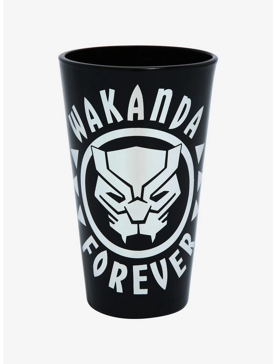 Boxlunch Marvel Black Panther Wakanda Forever Pint Glass 1 Boxlunch Marvel Black Panther Wakanda Forever Pint Glass