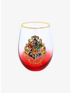 Boxlunch Harry Potter Hogwarts Crest Wine Glass