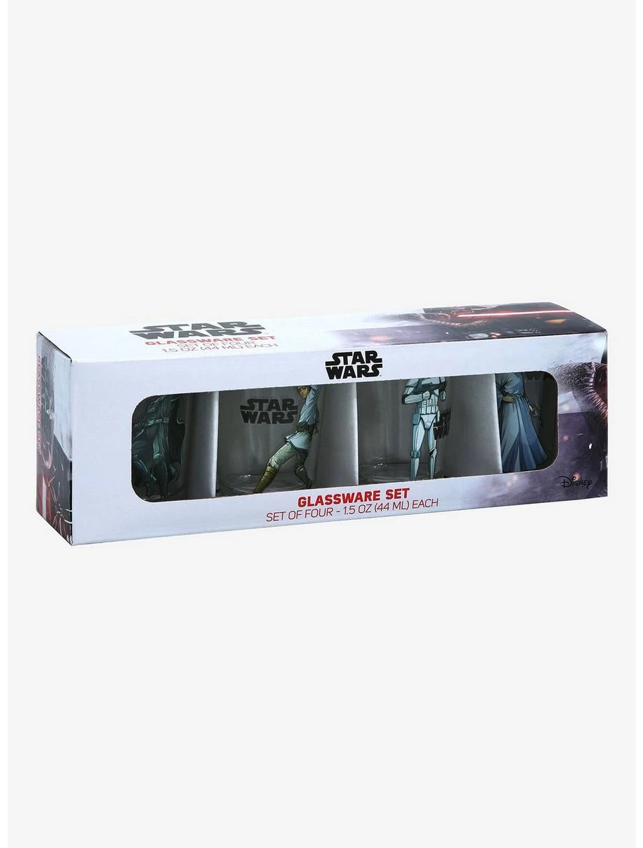 Boxlunch Star Wars Classic Characters Mini Glass Set 4 Boxlunch Star Wars Classic Characters Mini Glass Set - Image 4