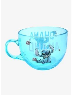 Boxlunch Disney Lilo & Stitch Ohana Stitch Glass Mug