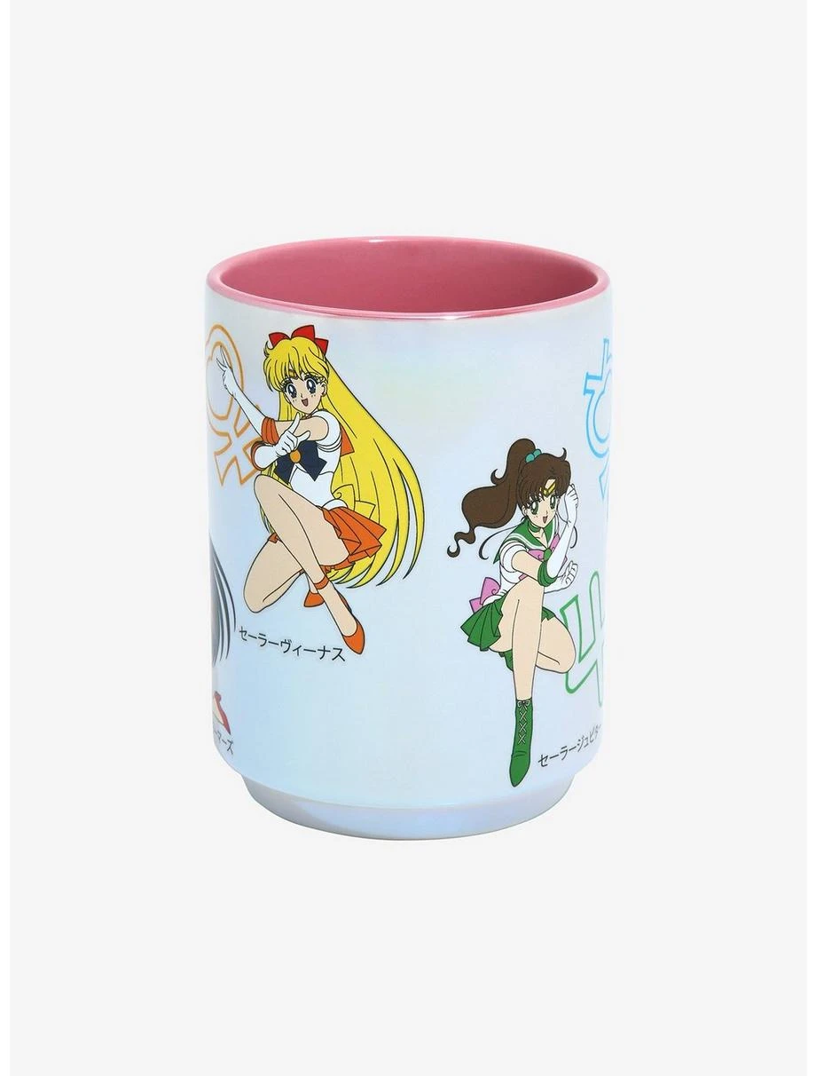 Boxlunch Sailor Moon Character Portraits Iridescent Teacup 2 Boxlunch Sailor Moon Character Portraits Iridescent Teacup - Image 2