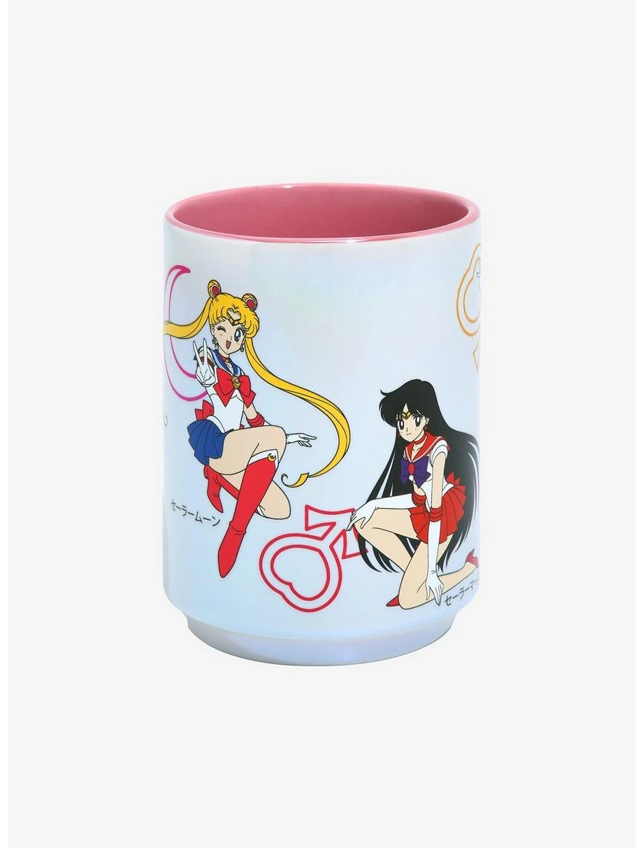 Boxlunch Sailor Moon Character Portraits Iridescent Teacup 1 Boxlunch Sailor Moon Character Portraits Iridescent Teacup