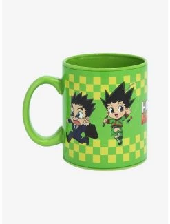 Boxlunch Hunter X Hunter Chibi Characters Checkered Stripe Mug