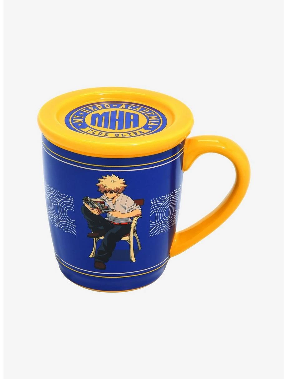 Boxlunch My Hero Academia Deku & Bakugo Mug With Coaster Lid 2 Boxlunch My Hero Academia Deku & Bakugo Mug With Coaster Lid - Image 2