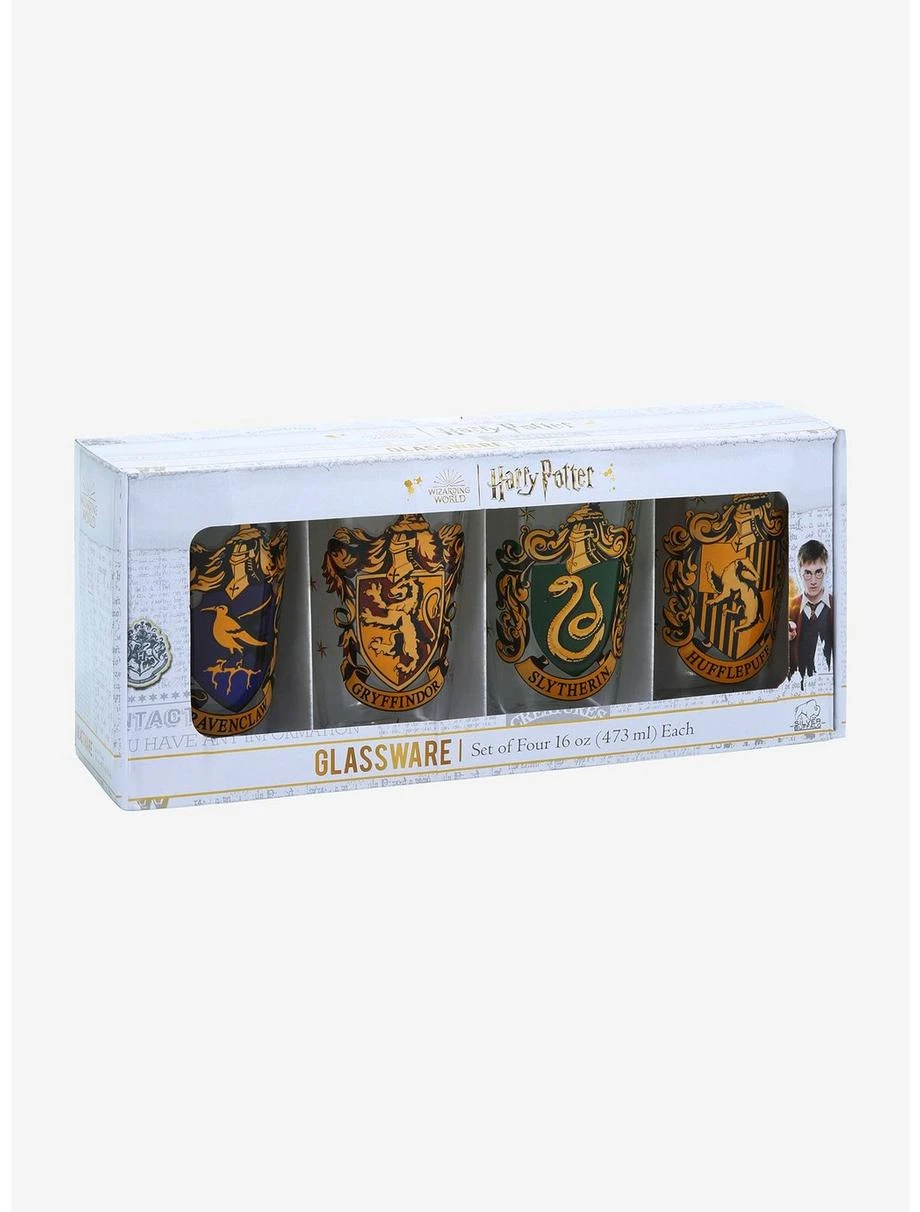 Boxlunch Harry Potter Hogwarts House Crest Pint Glass Set 4 Boxlunch Harry Potter Hogwarts House Crest Pint Glass Set - Image 4