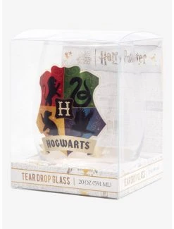 Alternative view of Boxlunch Harry Potter Colorful Hogwarts Crest Wine Glass