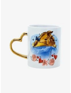 Disney Beauty And The Beast Belle & Beast Heart Handle Mug Set - BoxLunch Exclusive -Boxlunch Store 19428291 av2