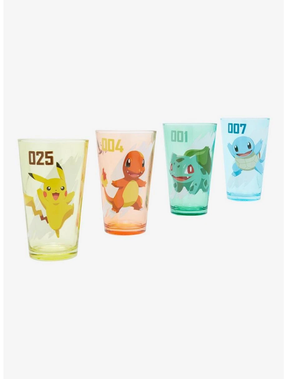 Boxlunch Pokémon Portrait Pint Glass Set 1 Boxlunch Pokémon Portrait Pint Glass Set