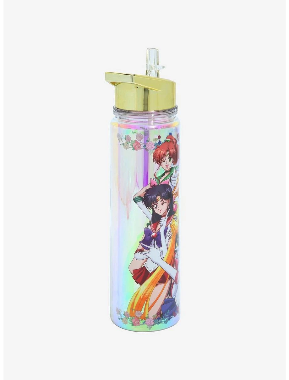Boxlunch Pretty Guardian Sailor Moon Sailor Guardians Group Portrait Iridescent Water Bottle - Image 2