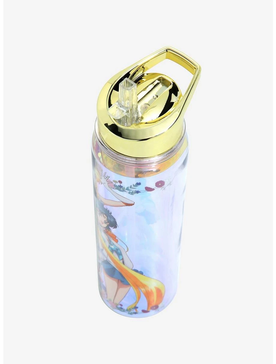 Boxlunch Pretty Guardian Sailor Moon Sailor Guardians Group Portrait Iridescent Water Bottle - Image 4