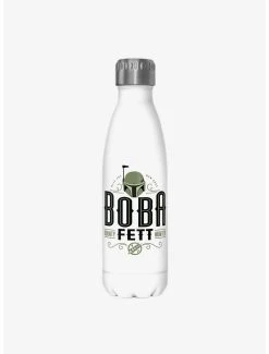 Boxlunch Star Wars The Book Of Boba Fett Boba Fett Bounty Hunter White Stainless Steel Water Bottle