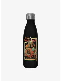 Boxlunch Star Wars The Book Of Boba Fett Boba Force Black Stainless Steel Water Bottle