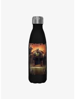 Boxlunch Star Wars The Book Of Boba Fett Boba Painterly Throne Black Stainless Steel Water Bottle