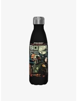 Boxlunch Star Wars The Book Of Boba Fett Bounty Buddies Black Stainless Steel Water Bottle