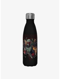 Boxlunch Star Wars The Book Of Boba Fett Bounty Hunting Black Stainless Steel Water Bottle