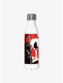 Boxlunch Star Wars The Book Of Boba Fett Fennec Boba Poster White Stainless Steel Water Bottle
