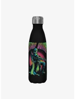 Boxlunch Star Wars The Book Of Boba Fett Fett Explosion Black Stainless Steel Water Bottle
