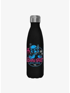 Boxlunch Star Wars The Book Of Boba Fett Galactic Hunter Black Stainless Steel Water Bottle