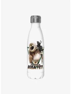 Boxlunch Star Wars The Book Of Boba Fett No Time For This White Stainless Steel Water Bottle
