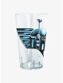 Boxlunch Star Wars The Book Of Boba Fett Chrome Boba Helmet Pint Glass