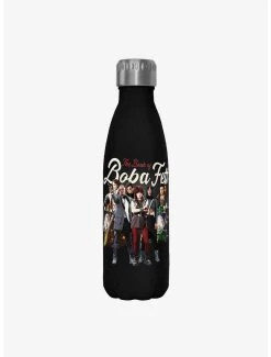 Boxlunch Star Wars The Book Of Boba Fett Support Plan Black Stainless Steel Water Bottle