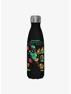 Boxlunch Star Wars The Book Of Boba Fett Takeover Black Stainless Steel Water Bottle