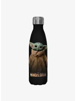 Boxlunch Star Wars The Mandalorian Full Size Black Stainless Steel Water Bottle