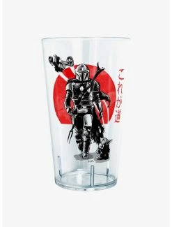 Boxlunch Star Wars The Mandalorian Mandolorian Sumi Ink Pint Glass