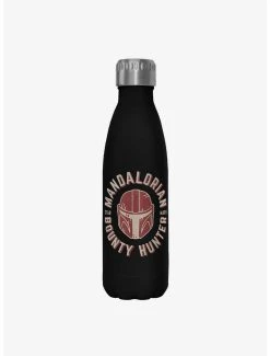 Boxlunch Star Wars The Mandalorian Lone Wolf Black Stainless Steel Water Bottle