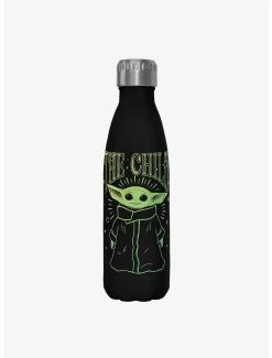 Boxlunch Star Wars The Mandalorian The Child Black Stainless Steel Water Bottle