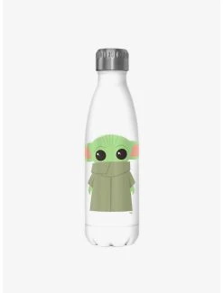 Boxlunch Star Wars The Mandalorian The Child Covered Face White Stainless Steel Water Bottle